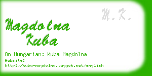 magdolna kuba business card